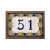 Italian Handmade Ceramic Large Yellow Lemon Numbers & Letters Tiles.