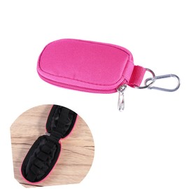 LALAFINA Portable Essential Oil Case with Elegant Handle Holds Bottles for Travel and Home Stylish Rose Red Organizer with Sturdy Zippers for