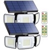 intelamp Solar Outdoor Lights 1200LM 6000mAh Security Lights with Remote
