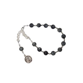 Nyx Prayer Bead Bracelet in Labradorite: Greek Goddess of the Night