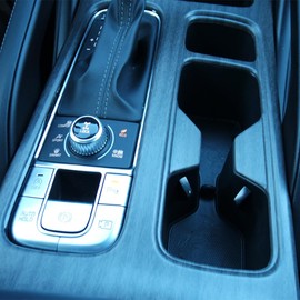 JUIVEEL ABS Center Console Cover,Gear Shift Trim Panel,Console Shifter Cover Compatible with Kia Telluride 2020-2025 Accessories（Matte Wood Grain Style）