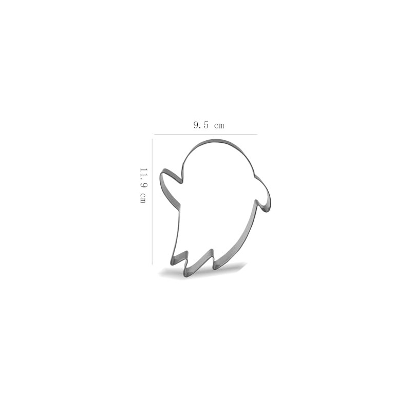 Keewah Ghost Cookie Cutter 4.7" Stainless Steel