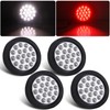 Partswcgg 4Pcs 4" Round Red Stop Turn Tail Lights to