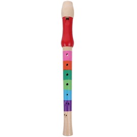 Wooden Descant Recorder 8 Hole Soprano Recorder Flute Music Playing Wind for Kids (Random Color)