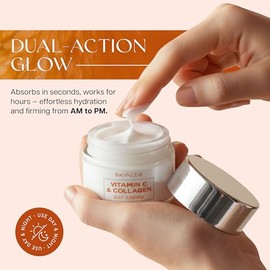 Skin Crema Hidratante Facial Día Noche Vitamina Colágeno Dermatológicamente Probada Iluminadora Antienvejecimiento