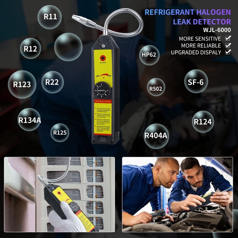 Tallew Refrigerant Leak Detector with LED Light Auto Air Conditioner