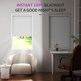 Astomi Blackout Pull-Down Window Shades, Cordless Free-Stop Blinds with Valance, Easy to Install and Efforless to Control, Ideal for Home and Office (20" W x 72" H, White)