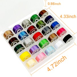 New brothread 25 Colors 70D/2 (#60) Sewing Thread Sewing Thread Embroidery Sewing Thread A Type SA156 (Height 11.5mm) For Home Sewing Machine Embroidery