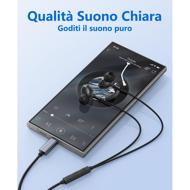 EOUOKU 2er Pack USB C Kopfhörer