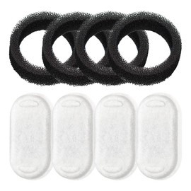 8 Stück Katzenbrunnen Filter, Ersatzfilter für Trinkbrunnen, 4 Stück Kohlefilter Und 4 Stück Schaumfilter Dreifach, Trinkbrunnen Katzen Ersatzfilter Für Edelstahl Trinkbrunnen Für Katzen Und Hunde