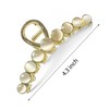 KEMMINTVN Gold Claw Clip with Opal Beads, Metal Hair Clip