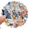 Pack of 50 Cat Warrior Stickers for Laptop Water Bottle