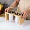 IMEEA 箸立て カトラリースタンド カトラリーホルダー カトラリーケース ステンレス製 木枠 2個