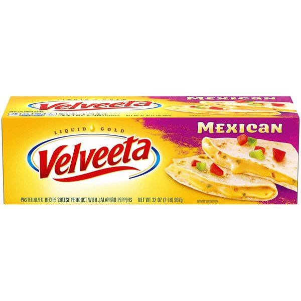 Velveeta Mexican Mild Pasteurized Cheese (32 oz Box)
