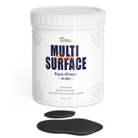 CIONIA All-in-One Paint, 16 Oz - Furniture and Cabinet Paint for Interior/Exterior - No Sanding, Quick Drying - Water Based Multi Surface Paint for Wood, Walls, Metal, and More - Black