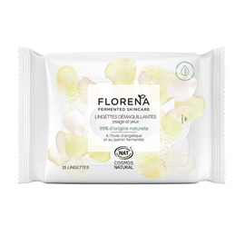 FLORENA Makeup Remover Wipes for Face and Eyes (1 x 25 Pack) Makeup Remover Formula 99% Natural Ingredients Facial Cleanser for All Skin Types