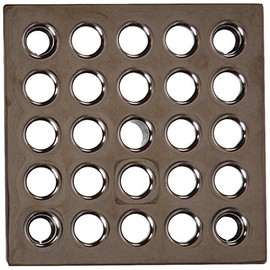 Ebbe E4403 Square Shower Drain Grate, Black Chrome