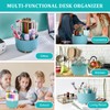 SAYEEC Rotating Pen Holder 5 Slots Desk Organizer with Adjustable