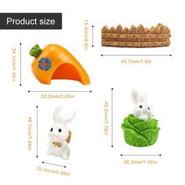 WJUAN Decorative Figures, Pack of 11, White Resin, Mini Figures, Micro Accessories, Cuddly Toy Rabbit, Suitable for Decorating Windows, Tables, Gifts