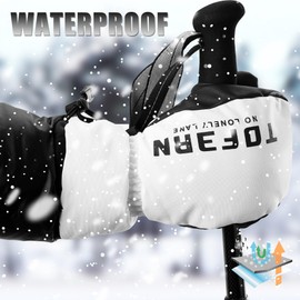 Tofern Ski Gloves Men Women Windproof & Waterproof & Soft & Warm Winter Gloves Skiing Snowboard Winter Outdoor Sports (White, M)