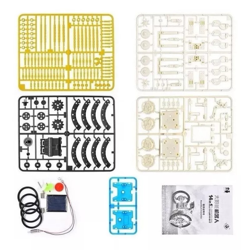 Radox Robot Solar Armable Con Panel Solar Kit 14 Diseños