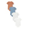 PIPPI Unisex Baby Bodysuit SS AO-Printed (4-Pack) Shaping Bodysuit, Blue,
