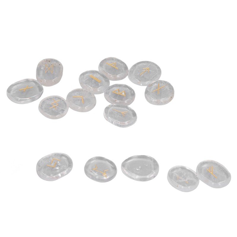 Rune Stones Fine Workmanship Stylish Appearance Small Volume White Crystal