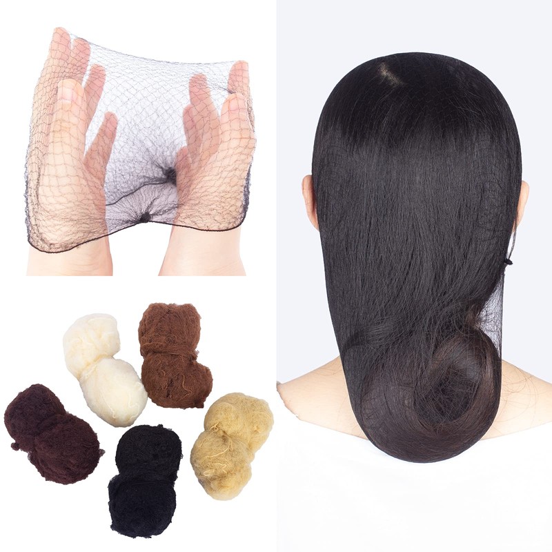 WeKen 10Pcs Black Hair Nets Elasticity Invisible Stretchy Elastic Edge