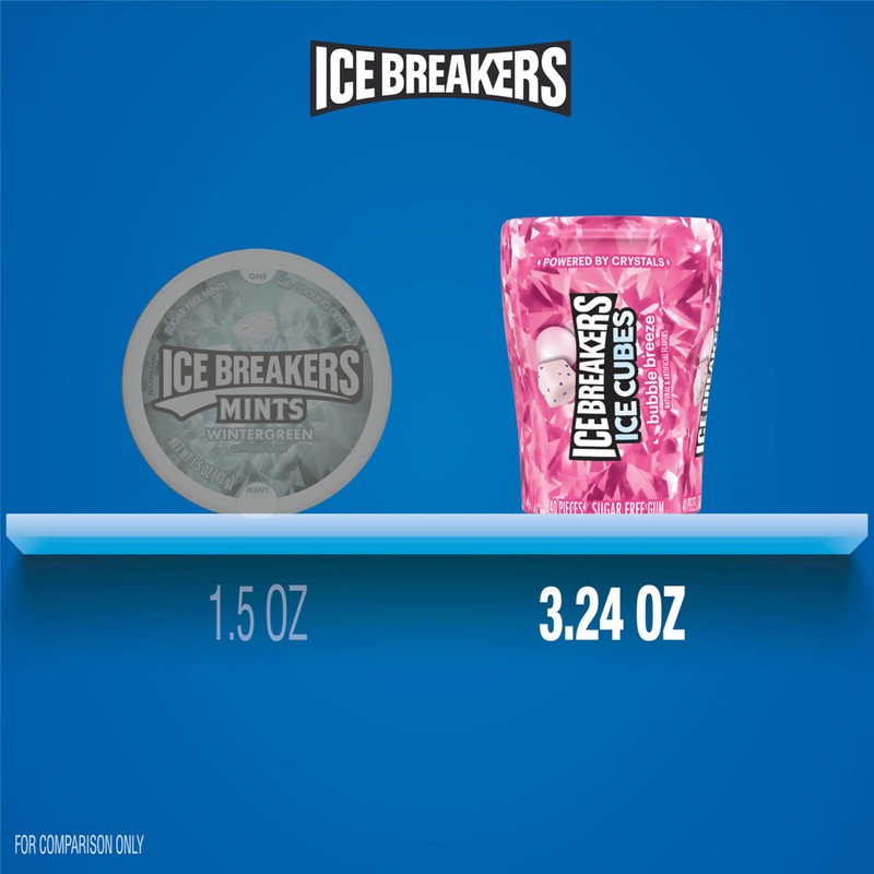 ICE BREAKERS Ice Cubes Bubble Breeze Flavored Sugar Free Chewing