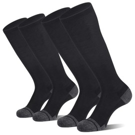 CS CELERSPORT 2 Pack Baseball Softball Soccer Socks Over the Calf Sports Tube Socks for Youth Men and Women X-Large Black