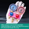 Hongsen HM2-SM-02-A Mini HVAC Manifold Gauge Set with 5FT Black
