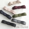 VINGTAINE Simple Grosgrain Ribbon Barrette Elegant Office Daily Hair Clip