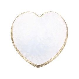 2 Pcs Gold Edge Heart Shaped Holder Display Board Resin Mixing Nail Art Painting Mixed Color Palettes Nail Holder Display Board Cosmetic Mixing Art Palette Tools for Women