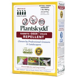 Plantskydd Animal Repellent - Repels Deer, Rabbits, Elk, Moose, Hares, Voles, Squirrels, Chipmunks and Other Herbivores; Wettable Powder Concentrate - 1 LB Box - Makes 1 Gallon Liquid (PSP-R1)