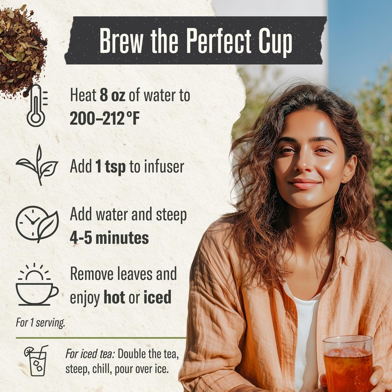 Numi Organic Rooibos Chai Tea Loose Leaf, Caffeine-Free Chai Tea
