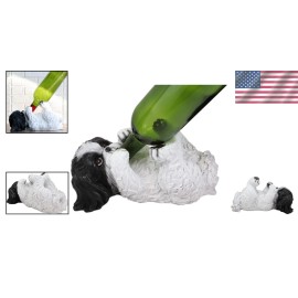 Modern Shih Tzu Dog Wine Bottle Holder - Eye-Catching Kitchen Centerpiece
