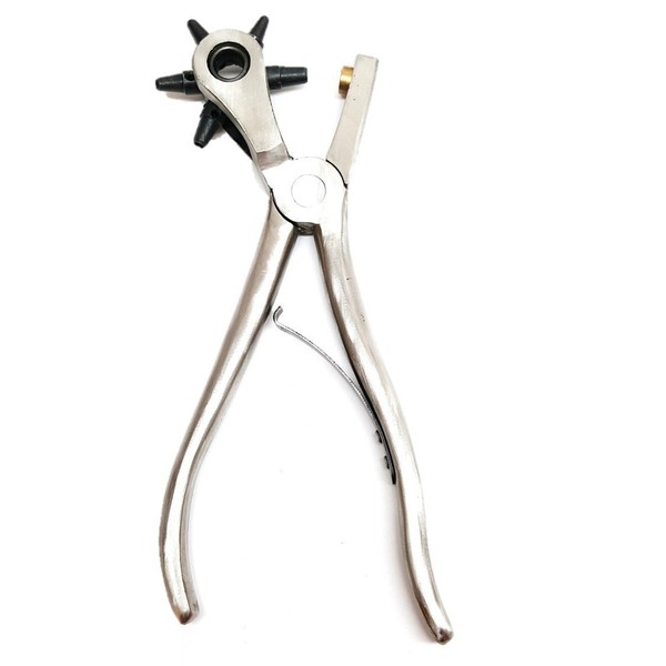 8" Heavy Duty Stainless Steel Leather Punch Plier with 6