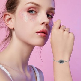 MEIDERBO August Birth Flower Urn Bracelet for Ashes for Women 925 Sterling Silver Cremation Bracelet Memorial Keepsake Jewelry for Human Ashes