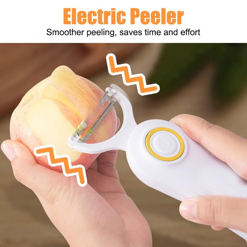 Electric Peeler, 3-in-1 Automatic Fruit Peeler, Electric Kitchen Peeler for