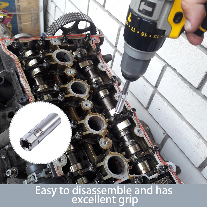 TYVOM 14mm Spark Plug Socket, 3/8 Inch Drive Spark Plug