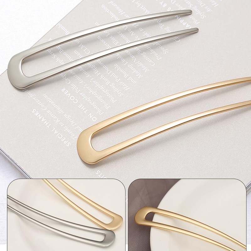 Yeanifeana 2 Piezas Horquillas para el Cabello Forma U Pinza