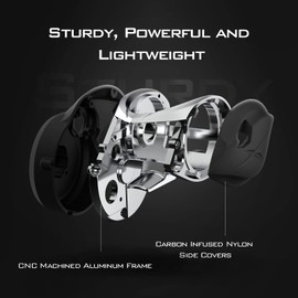 KastKing Speed Demon Elite Deadbolt Baitcasting Reel, Revolutionary No Drag Construction for Power Fishing, 7.4:1 Gear Ratio, 6.7 oz. Lightweight Aluminum Frame, 10+1 Stainless Steel BB, Left Handed