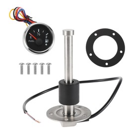 INFINAUTO 140mm Fuel Sending Unit and Gauge Kit 5.5" for Boat Car Vehicle Fuel Tank Sending Unit Fuel Level Sending Unit Gas Water Tank Sender