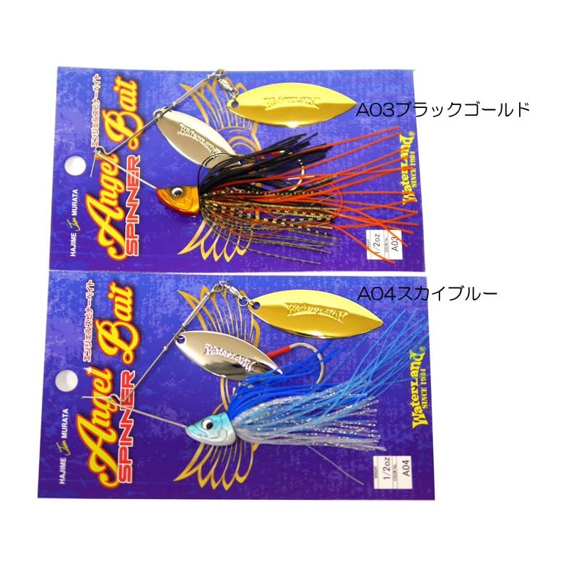 Waterland Angel Spinnerbait Double Willow 1/2oz WaterLand A08 Silver Clear