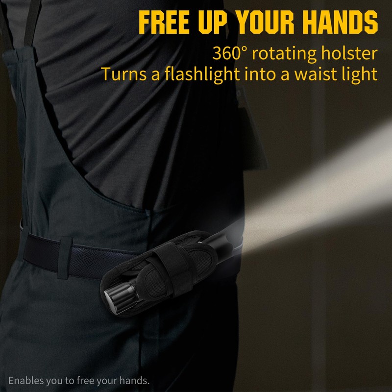 bvya 360° Rotatable Tactical LED Flashlight Torch Holder Stretchable Adjustable