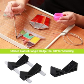 HUIKANGSHENG Stained Glass 3D Angle Wedge Tool 120° for Soldering