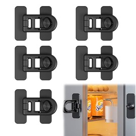 Pack of 5 Child Safety Cabinet Safety Baby Child Lock Drawer Locks Baby Child Safety Door for Cabinets and Drawers, Fridge, Door, Cupboard Lock (Black)