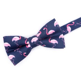 OCIA Men's Bow Tie Pattern Bow Tie for Boys Wedding Party Funny Fashion Pre-Tied Bow Tie, flamingo