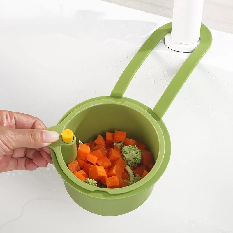 Sink-mounted Food Waste Collector, Kitchen Sink Strainer Basket, Drain Filter