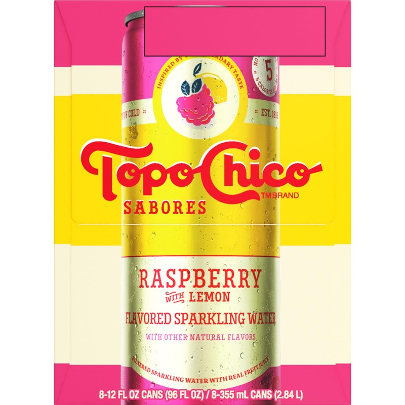 Topo Chico Sabores Raspberry with Lemon 12oz 8pk